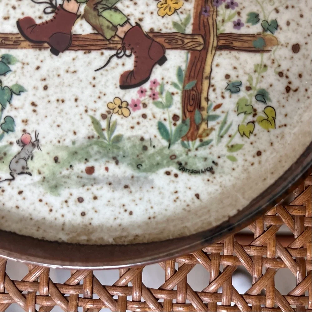 Vintage 70s Gisela Gottschlich Display Plate